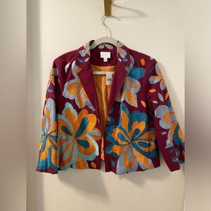 NWT Anthropologie Ett:twa Woodstock Jacket Embroidered Floral Blazer (S)